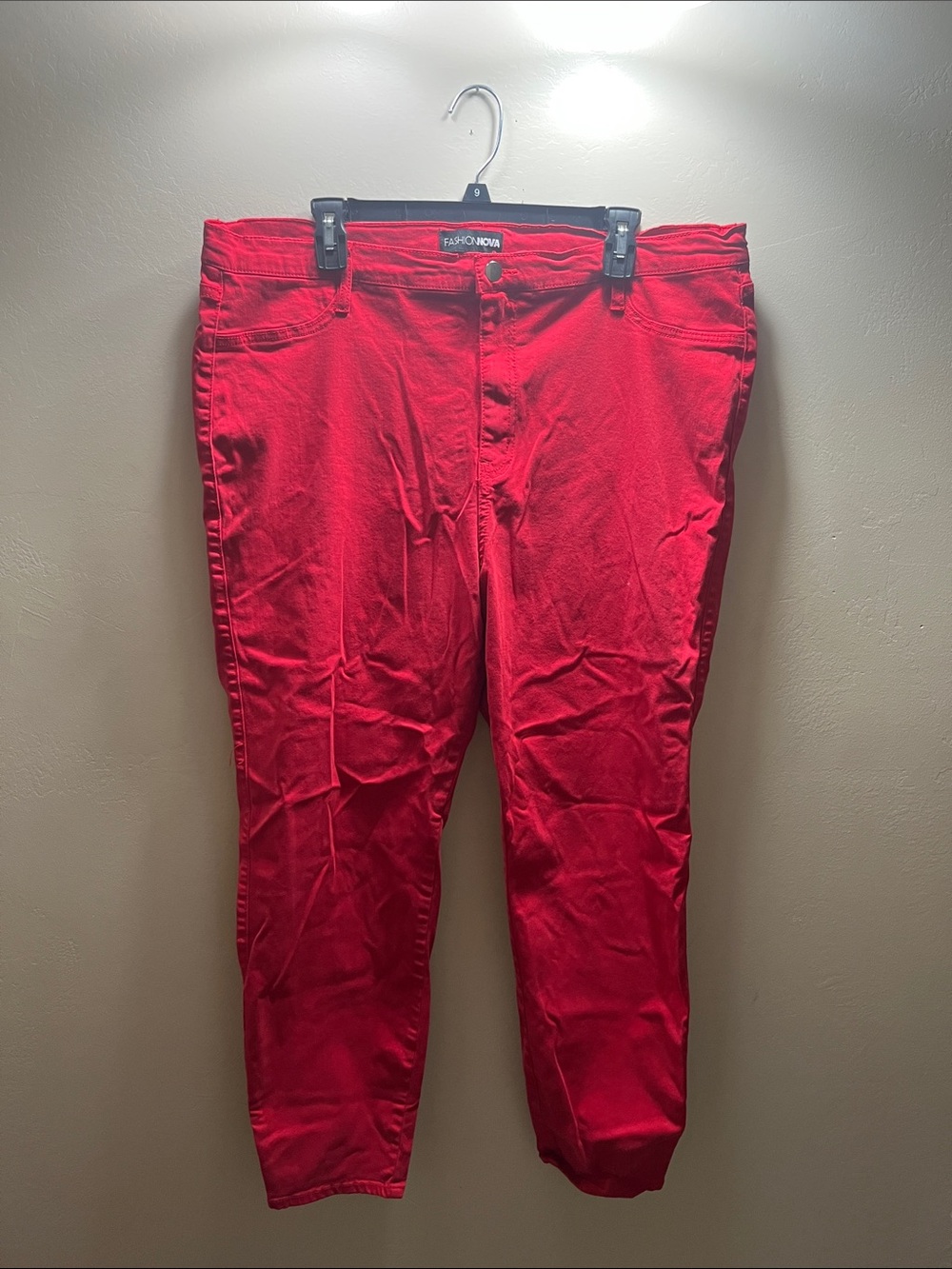 Fashion Nova Bright Red Chinos